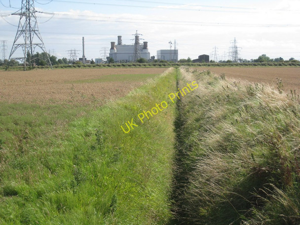 Photo 6"x4" View towards Keadby Power Station Keadby c2010