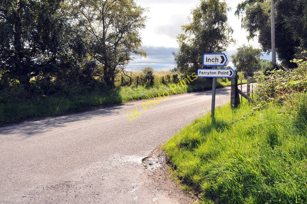 Photo 6"x4" Signpost at the junction to Inch and Ferryton Point Resolis c2010