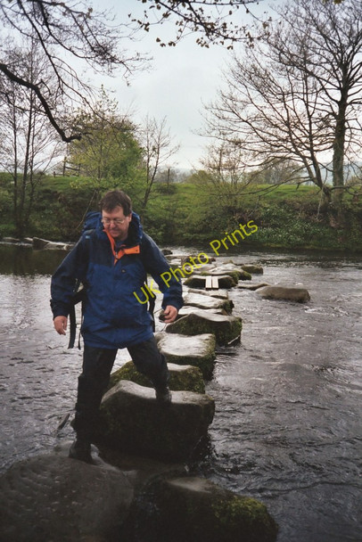 Photo 6"x4" Stepping Stones, River Derwent, Derbyshire Hathersage c2006