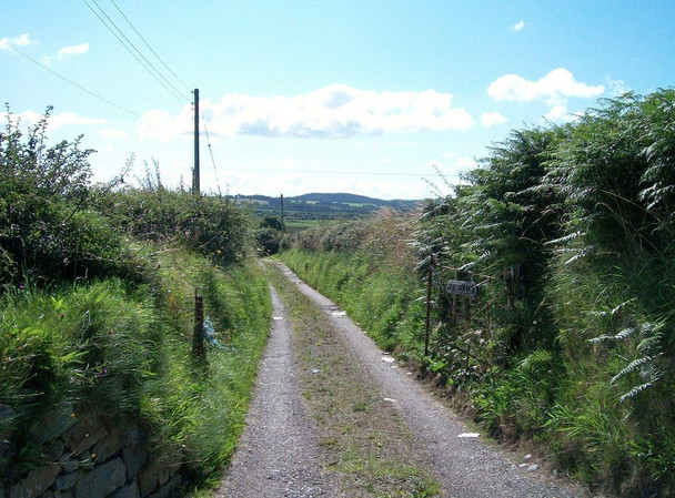 Photo 6"x4" Farm road to Pentrellech Edern c2010