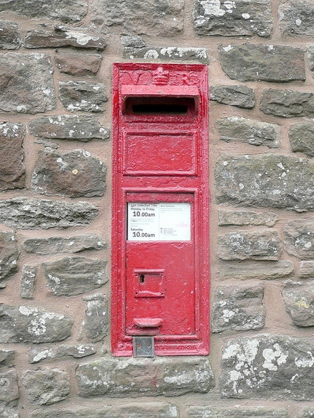 Photo 6"x4" Victorian post box at Treferanon Orcop c2010
