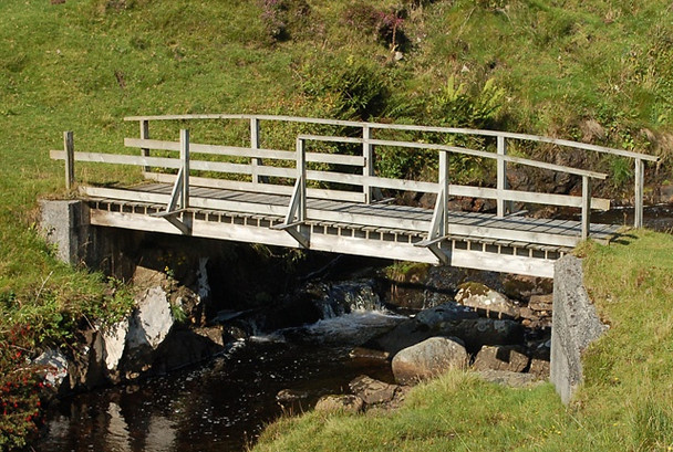 Photo 6"x4" Footbridge over the Allt Port na Cullaidh Elgol c2010