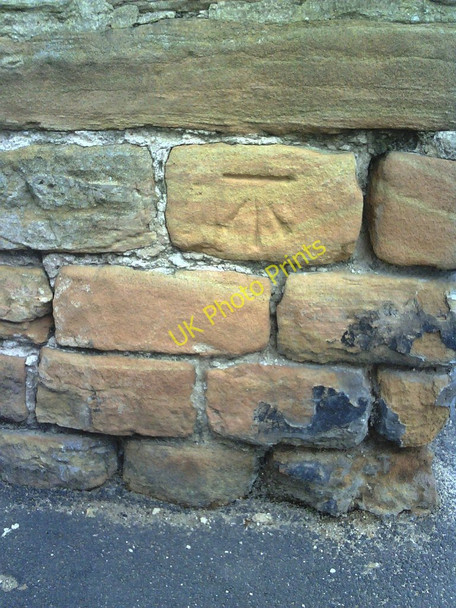 Photo 6"x4" Benchmark on Gladstone Street wall Nottingham\/SK5641 c2010