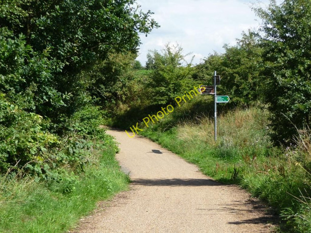Photo 6"x4" Junction on footpath and cycleway Methley Lanes c2010