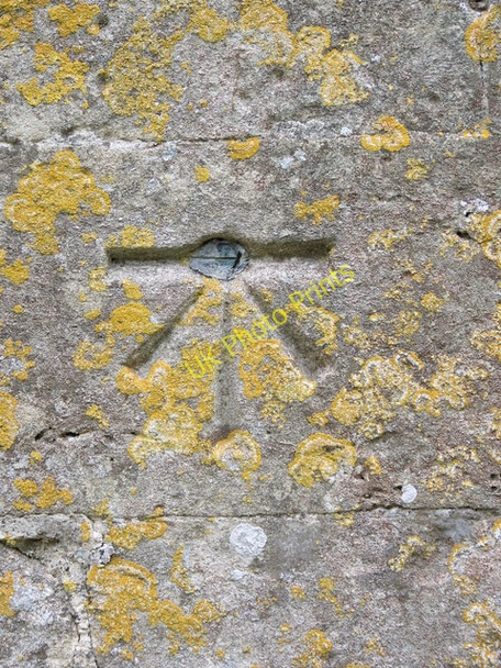 Photo 6"x4" Bench Mark, St Bartholomew's Church Corsham c2010