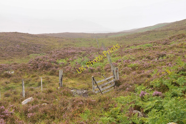 Photo 6"x4" Fence across the moorland near Gruinards Dounie\/NH5690 c2010