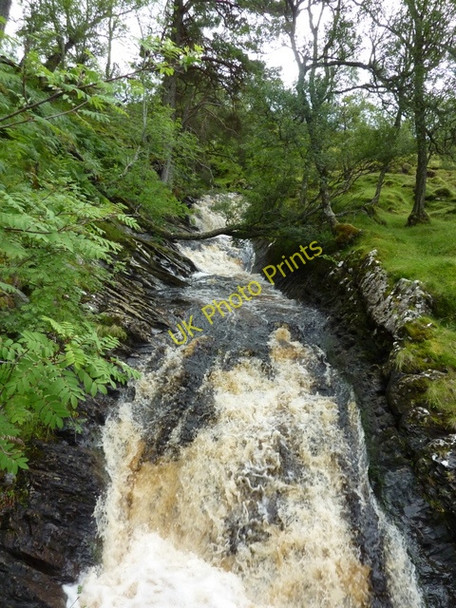 Photo 6"x4" Falls on Water of Glencalvie Cnoc na Tuirbhe c2010