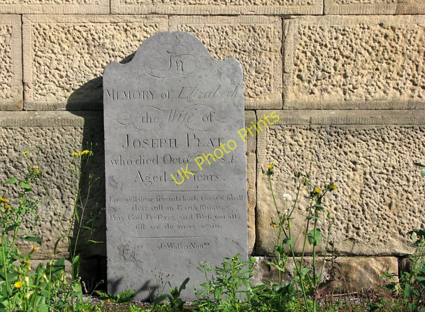 Photo 6"x4" Slate headstone in Radford churchyard Nottingham\/SK5641 c2010