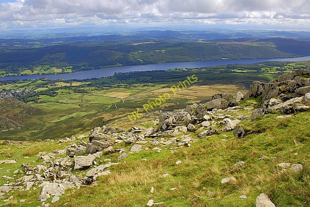 Photo 6"x4" Coniston Water From the Old Man Bowmanstead c2010