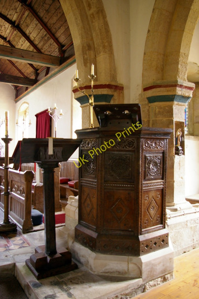 Photo 6"x4" Pulpit, St Peter & St Paul, Mottistone, Isle of Wight Mottistone c2009