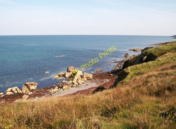 Photo 6"x4" Boulders on the beach west of Brynogolwyd cove Edern c2010