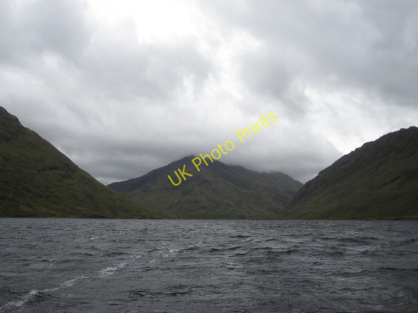 Photo 6"x4" Doo Lough: from the centre, looking south east towards Ben Creggan Cregganbaun c2010