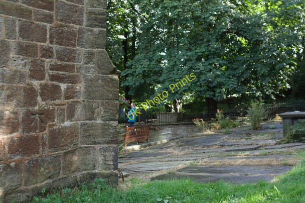 Photo 6"x4" Bolt Bench Mark, St Michael & All Angels Church Haworth c2010