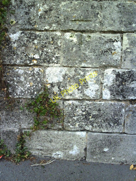 Photo 6"x4" Benchmark on boundary wall of Culliford House Dorchester\/SY6890 c2010