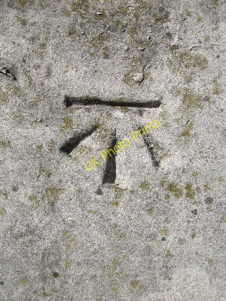 Photo 6"x4" Bench mark on the Duke Street Bridge Reading c2010