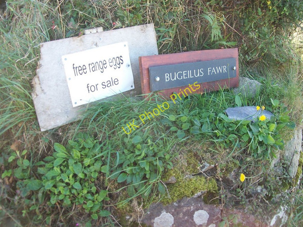 Photo 6"x4" Eggs for sale sign at Bugeilus Fawr Rhoshirwaun c2010