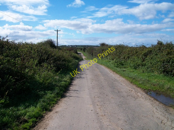 Photo 6"x4" Coastal road near the entrance to Berthaur Farm Penllech\/SH2234 c2010