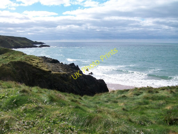 Photo 6"x4" Cliff tops above Porth Oer Rhydlios c2010