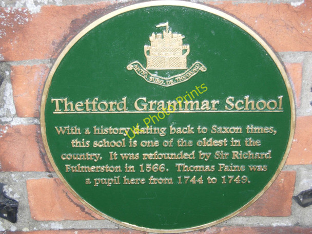 Photo 6"x4" Thetford Grammar School Thetford\/TL8783 c2010