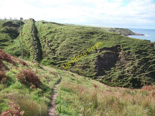 Photo 6"x4" Approaching an incised cliff top valley above Porth Lyfesig Morfa\/SH1933 c2010