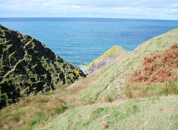 Photo 6"x4" Incised V-shape valley on the cliff top above Porth Lyfesig Morfa\/SH1933 c2010
