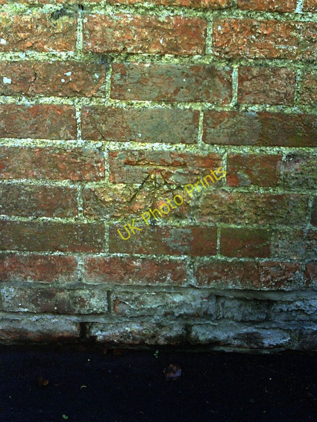Photo 6"x4" Benchmark on wall of footpath through Abingdon School Abingdon c2010