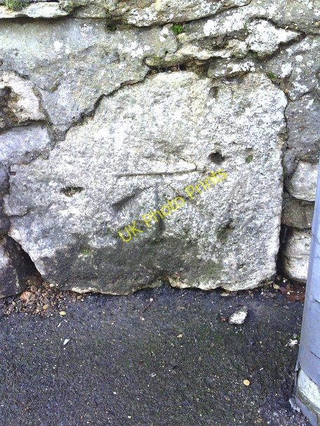 Photo 6"x4" Benchmark on wall at north end of Bath Street Abingdon c2010