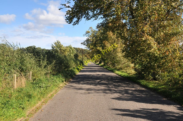Photo 6"x4" Road across Bog of Leuchars Darkland c2010