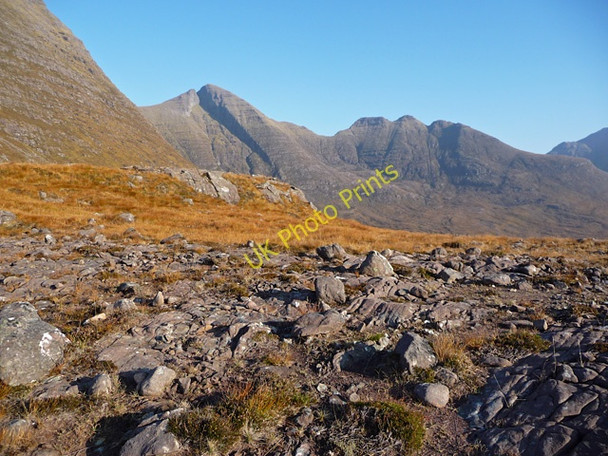Photo 6"x4" Rocky ground at the foot of Coire nan Laogh Rechullin c2010