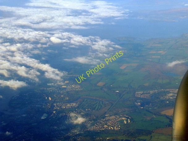 Photo 6"x4" Dumbarton from the air Dumbarton c2010