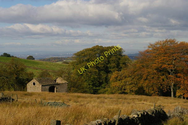 Photo 6"x4" Gritstone Trail, alternative route: ruined barn Lane Ends\/SJ9883 c2010