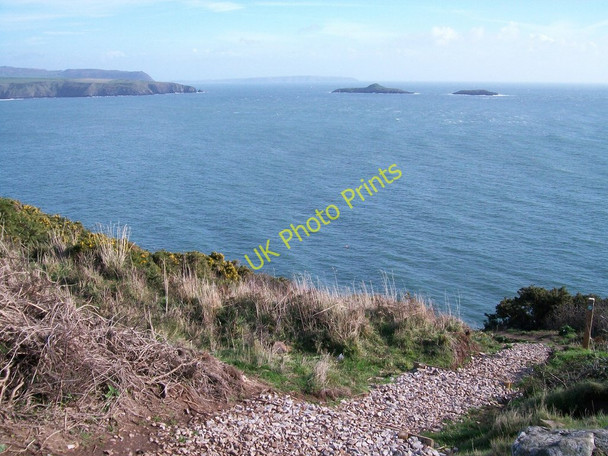 Photo 6"x4" Descending section of the coastal path above Porth y Pistyll Uwchmynydd c2010