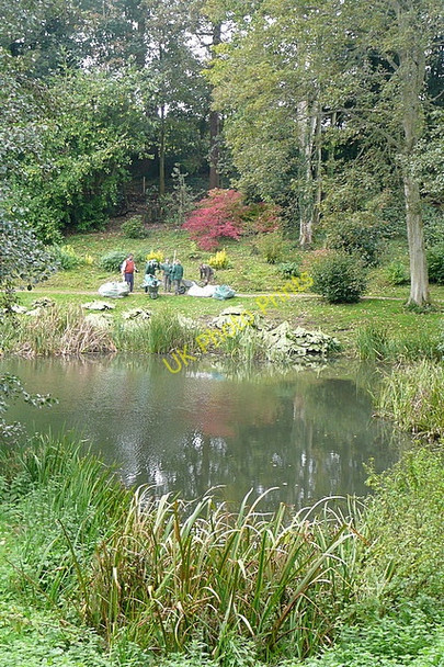 Photo 6"x4" Ightham Mote, middle pond Ivy Hatch c2010