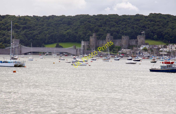 Photo 6"x4" Conwy Bridge and Castle from Deganwy Conwy c2010