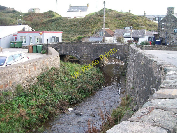 Photo 6"x4" Afon Cyllyfelin just above its confluence of Afon Daron at the centre of Aberdaron Aberdaron c2010