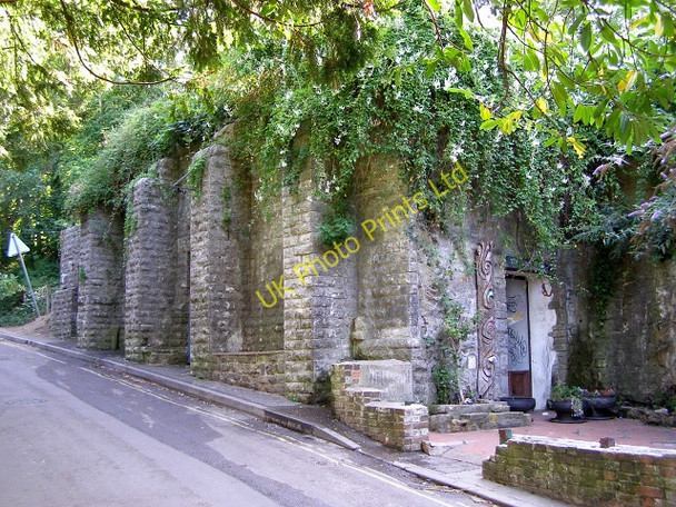 Photo 6"x4" Victorian reservoir on Wellhouse Lane, Glastonbury Glastonbury c2006