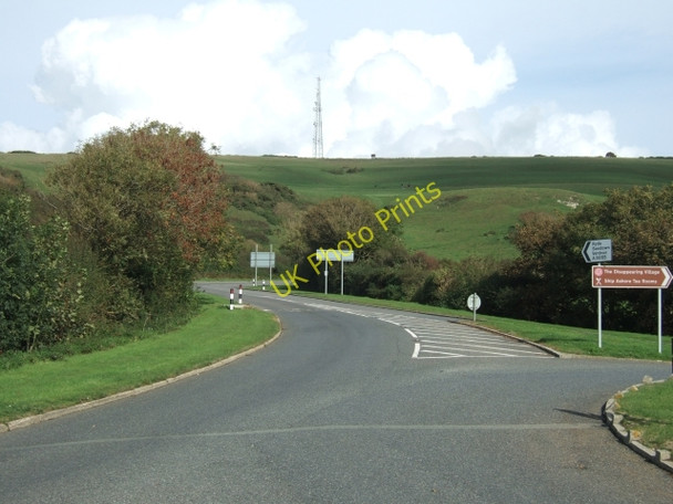 Photo 6"x4" A3055 at Blackgang with Gore Down beyond Blackgang c2010