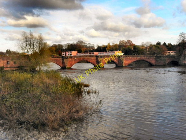 Photo 6"x4" Old Dee Bridge Chester c2010