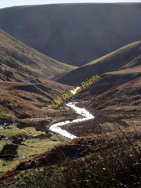 Photo 6"x4" Afon Diliw flows towards its confluence with Afon Ystwyth Lluest-dolgwiail c2010