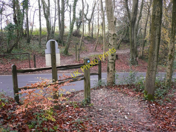 Photo 6"x4" Road crossing on the South Downs Way South Harting c2010