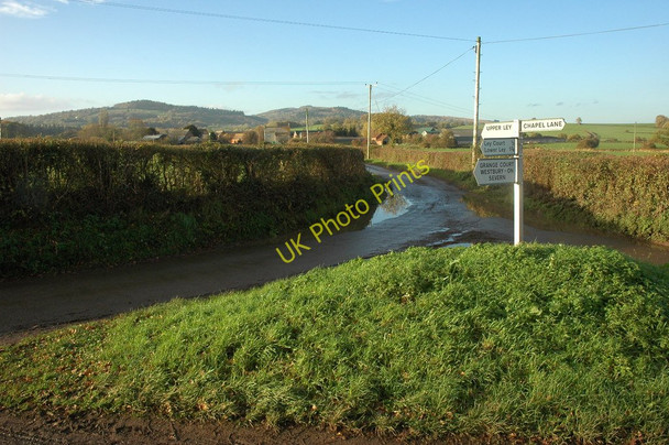 Photo 6"x4" Road junction at Upper Ley Birdwood c2010