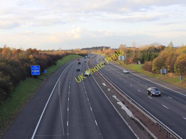 Photo 6"x4" View from bridleway bridge over M40 Gaydon c2010