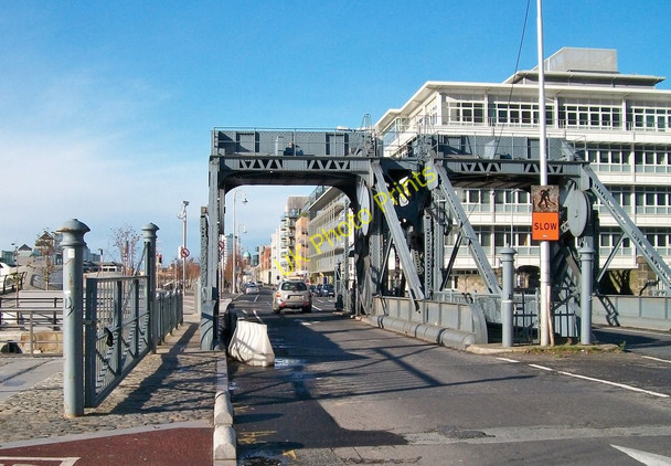 Photo 6"x4" Scherzer Bridges on North Quay at the entrance to the Royal Canal Ringsend c2010