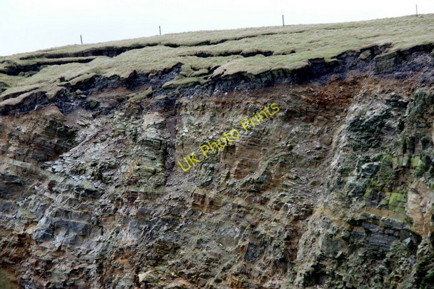 Photo 6"x4" Unstable cliffs between Saito and the Neap, Hermaness Burrafirth c2010