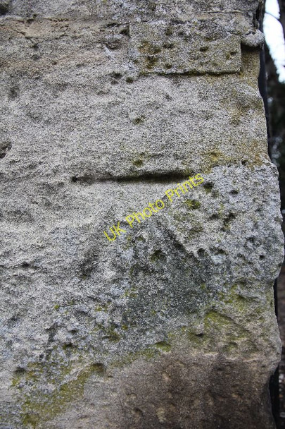 Photo 6"x4" Bench mark on the gatepost Theale\/SU6471 c2010
