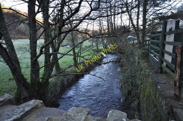 Photo 6"x4" The view upstream from Stony bridge on the river Caen Knowle\/SS4938 c2010