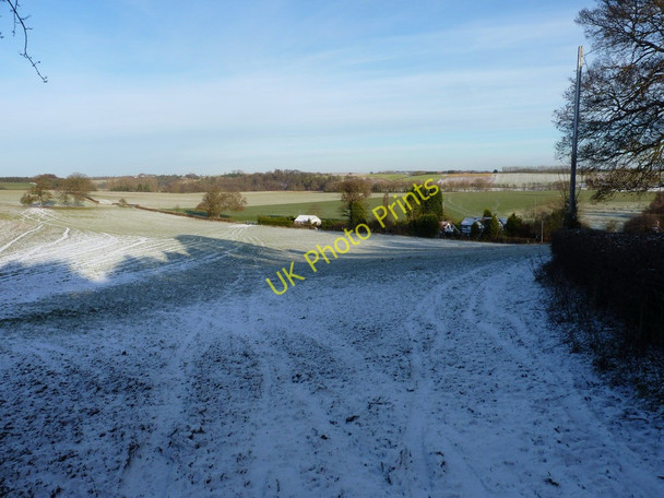 Photo 6"x4" Farmland in the Worfe valley Hallon c2010