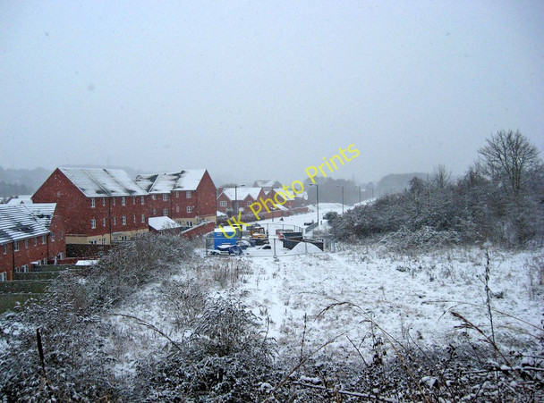 Photo 6"x4" Looking towards a snow-covered Millfields Drive Stourport-on-Severn c2010