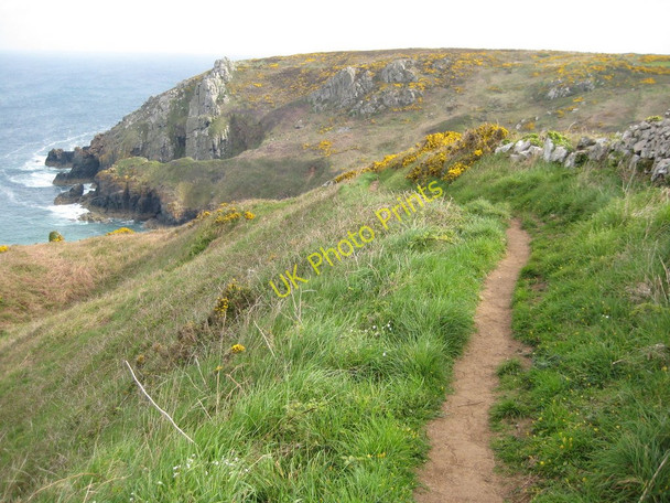Photo 6"x4" Coast path above Pendour Cove Poniou c2010