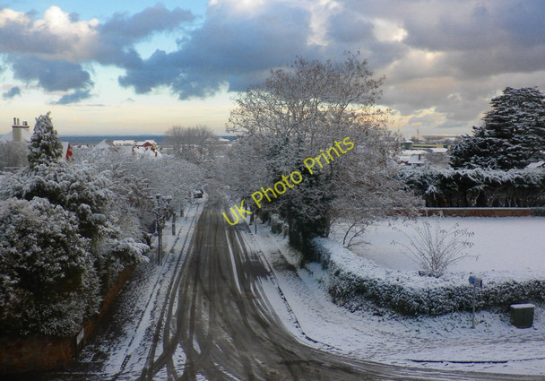 Photo 6"x4" King Edward Road, after a night's snowfall Minehead c2010